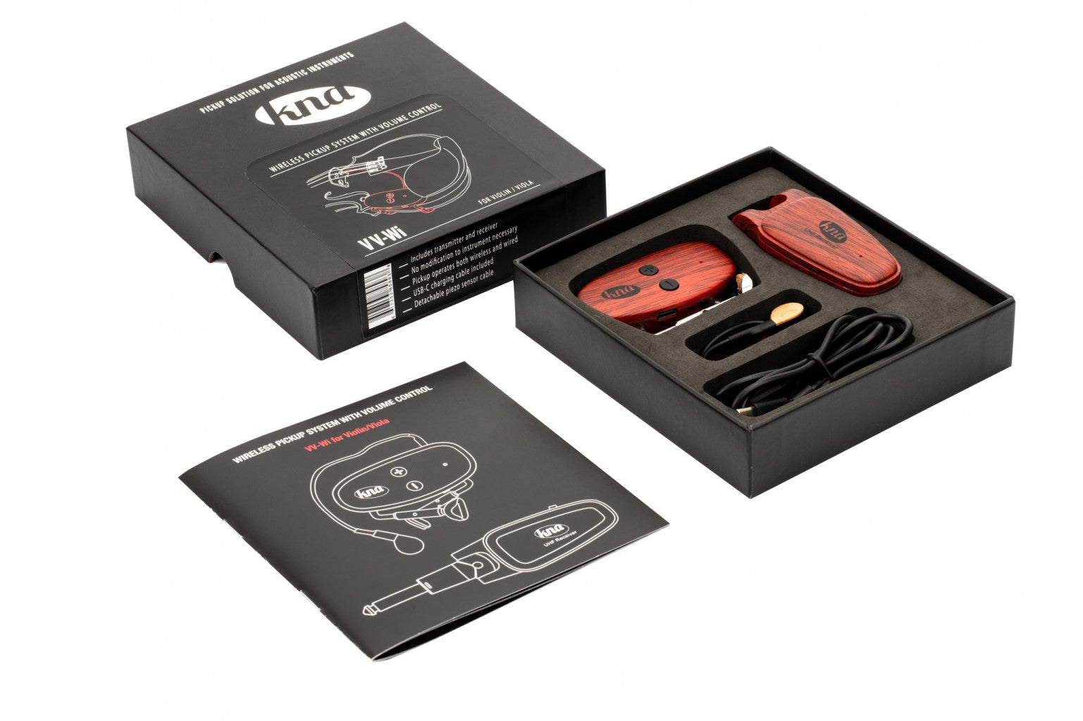 KNA VV-WI Violin/Viola Wireless Piezo Pickup w/ Volume Control